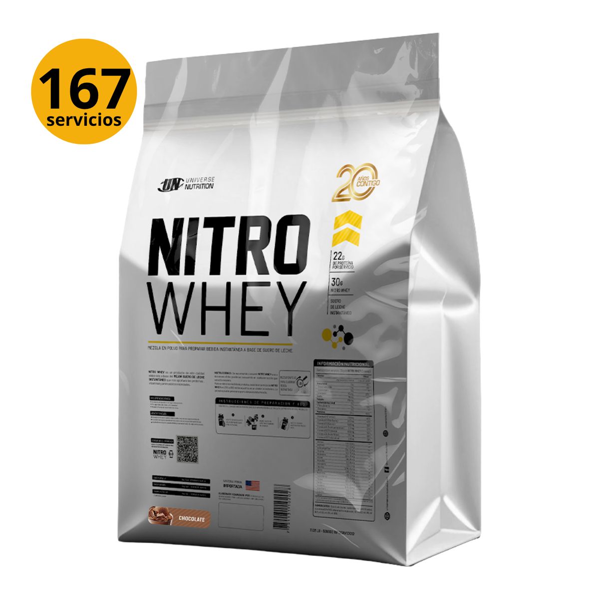 UNIVERSE NUTRITION - NITROWHEY DE 5kg CHOCOLATE - PROTEÍNA WHEY