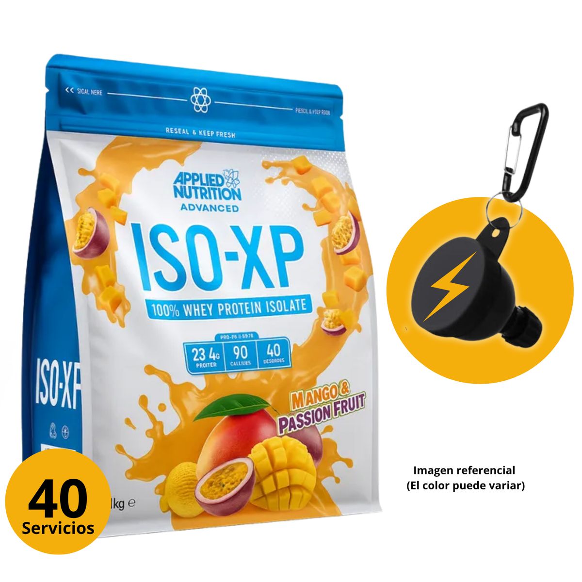 APPLIED NUTRITION - ISO XP 1kg MARACUMANGO CON PORTASUPLEMENTOS - PROTEÍNA ISOLATADA