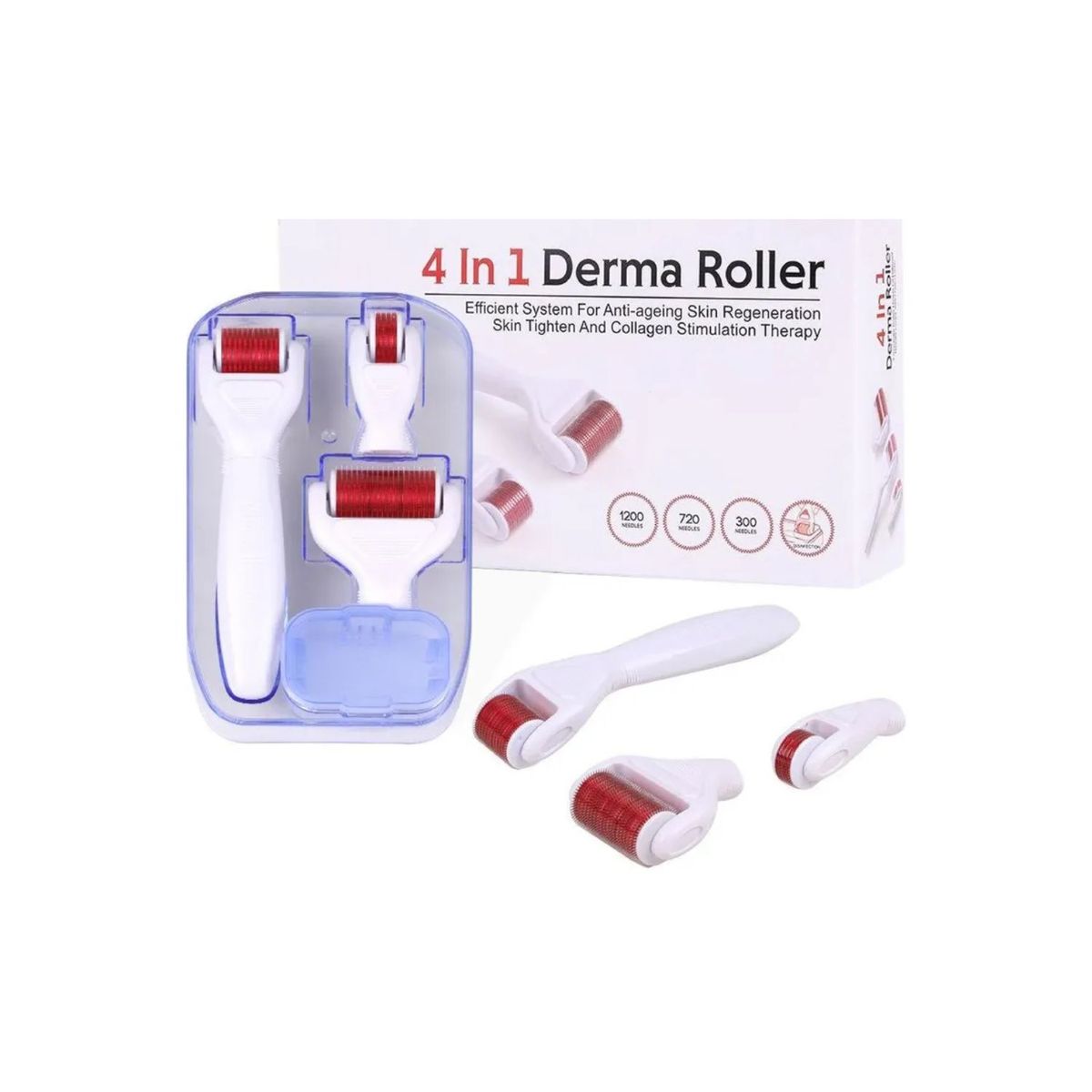 OEM - Derma Roller Rodillo de Mesoterapia 4 en 1