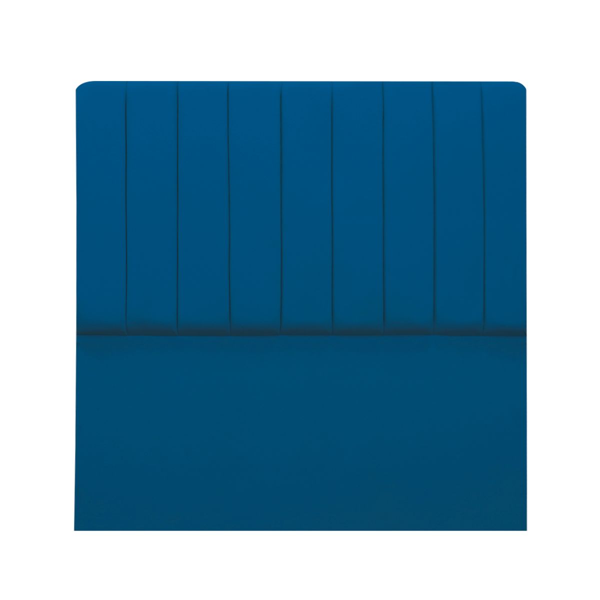 MUEBLES MACRUMO - Combo Cama tapizada Calisia Azul - 1.5 Plz + colchón semiortopédico