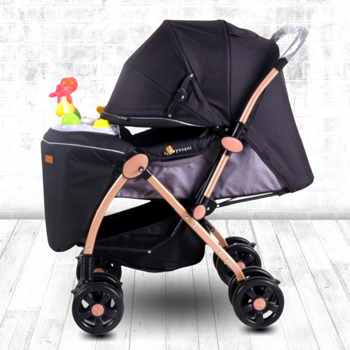 CONFORT - Coche Cuna Musical SUMMER BLACK
