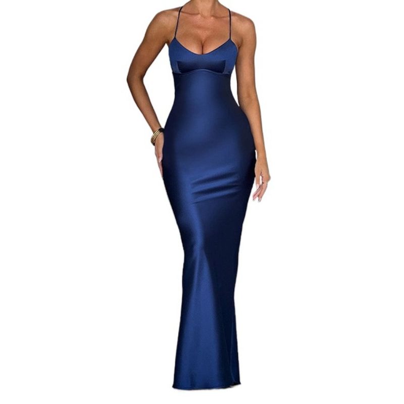 GIOIO - Vestido de gala Mujer Azul