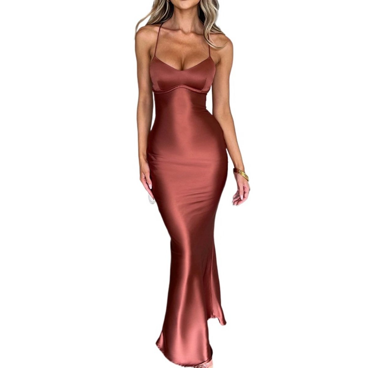 GIOIO - Vestido de gala MujerCafé