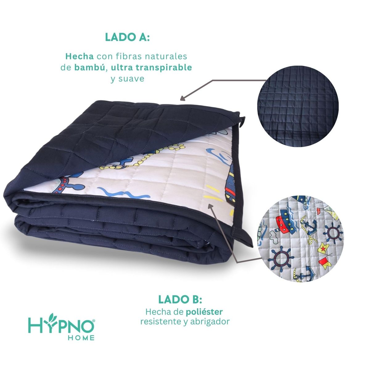 HYPNO HOME - Manta Pesada Antiestrés Hypno De Bambú 2.3 Kg