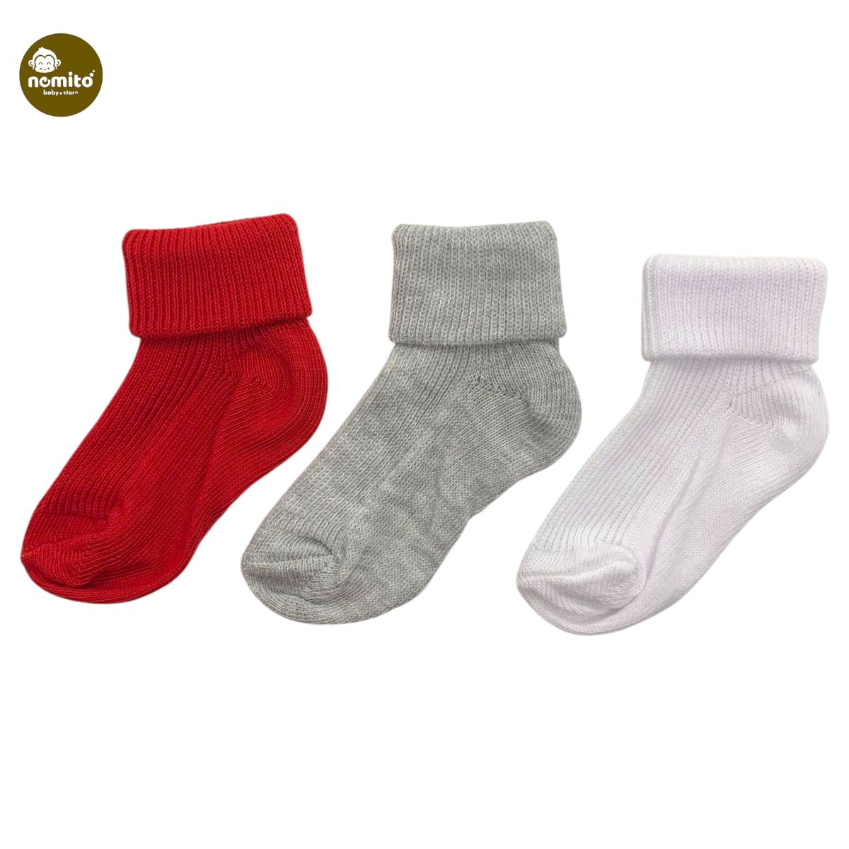 GENERICO - PACK X 3 MEDIAS BEBE NEMITO 100% ALGODON