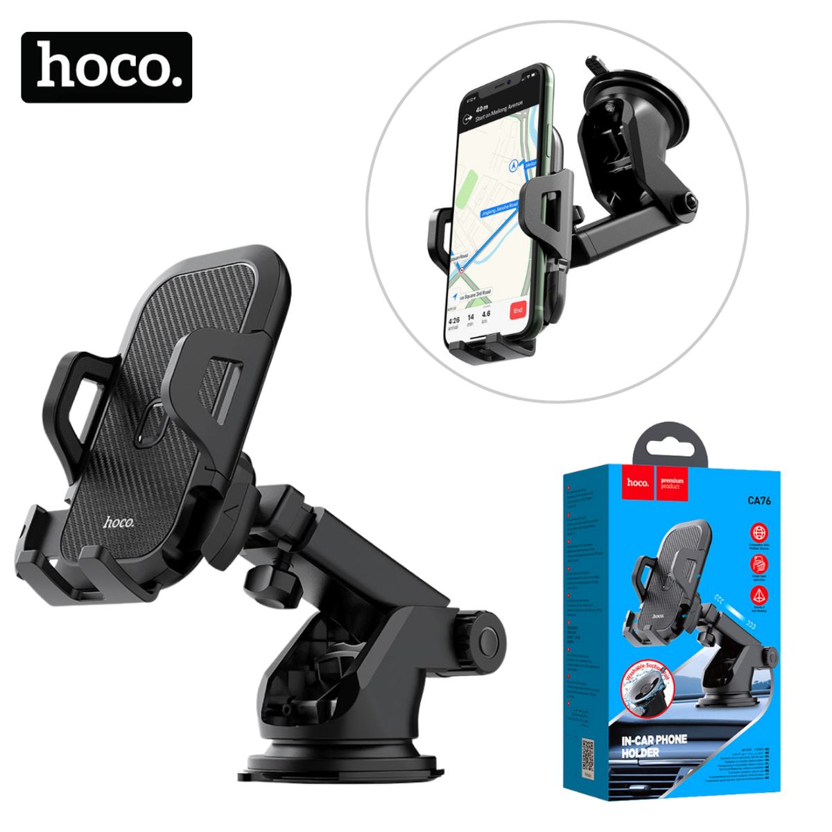 HOCO - Soporte Holder para Celular Telefono Movil HOCO Brazo Giratorio