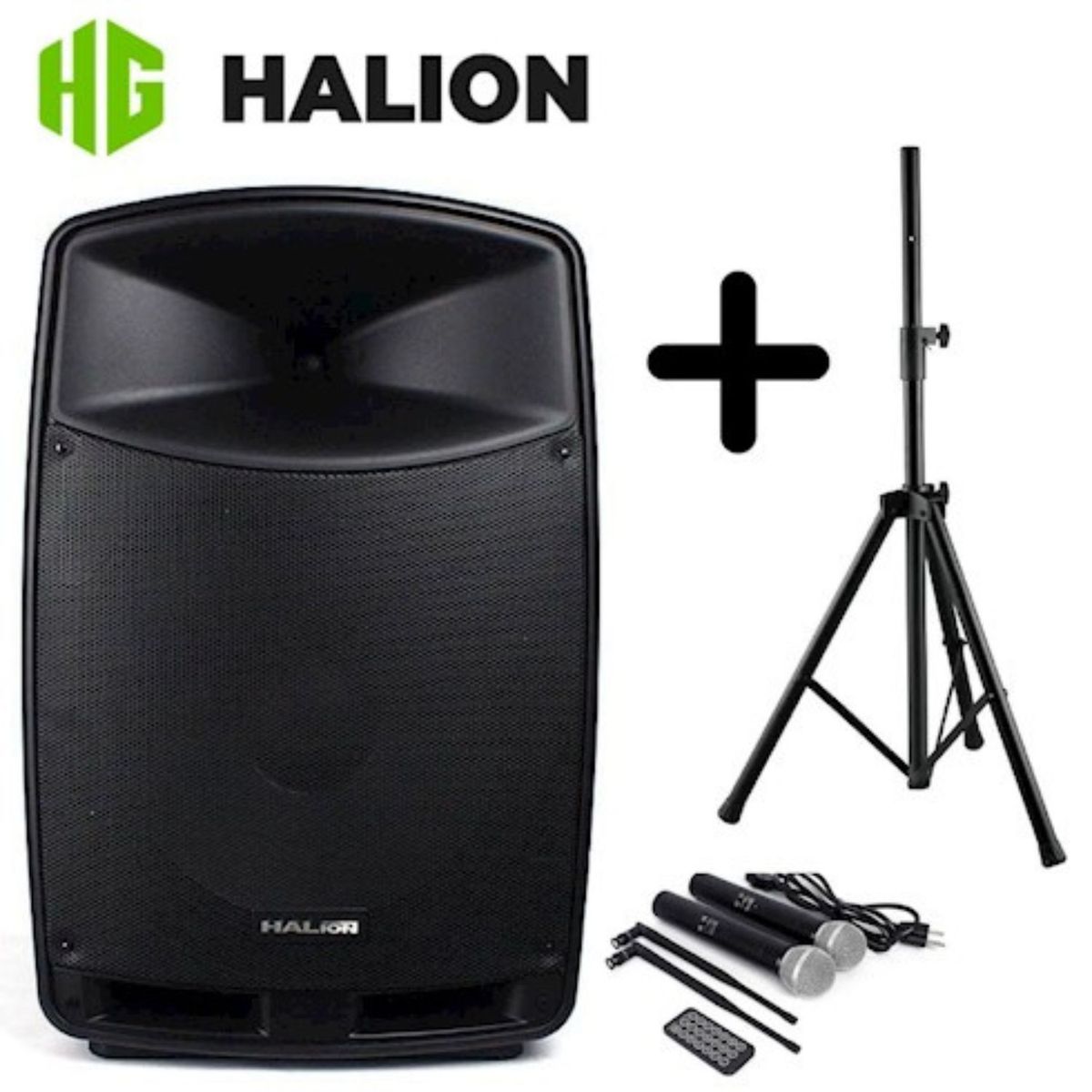 HALION - Combo Parlante Halion PHA-15F 3000W + Soporte 18M Full Fiesta