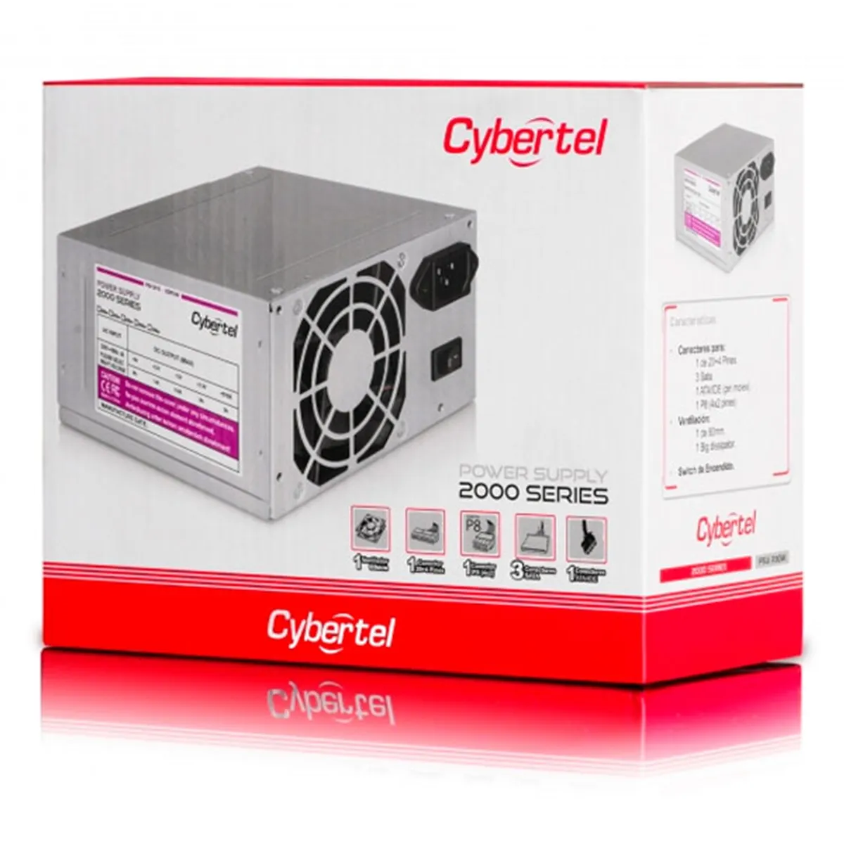 CYBERTEL - FUENTE CYBERTEL POWER SUPPLY ATX 200W GRIS MODULAR
