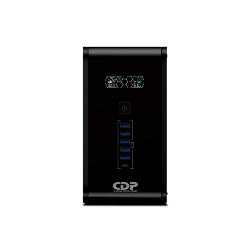 CDP - UPS CDP R-SMART 1510I 1500VA / 900W / 10 SALIDAS / 5 PORT USB-A NEGRO