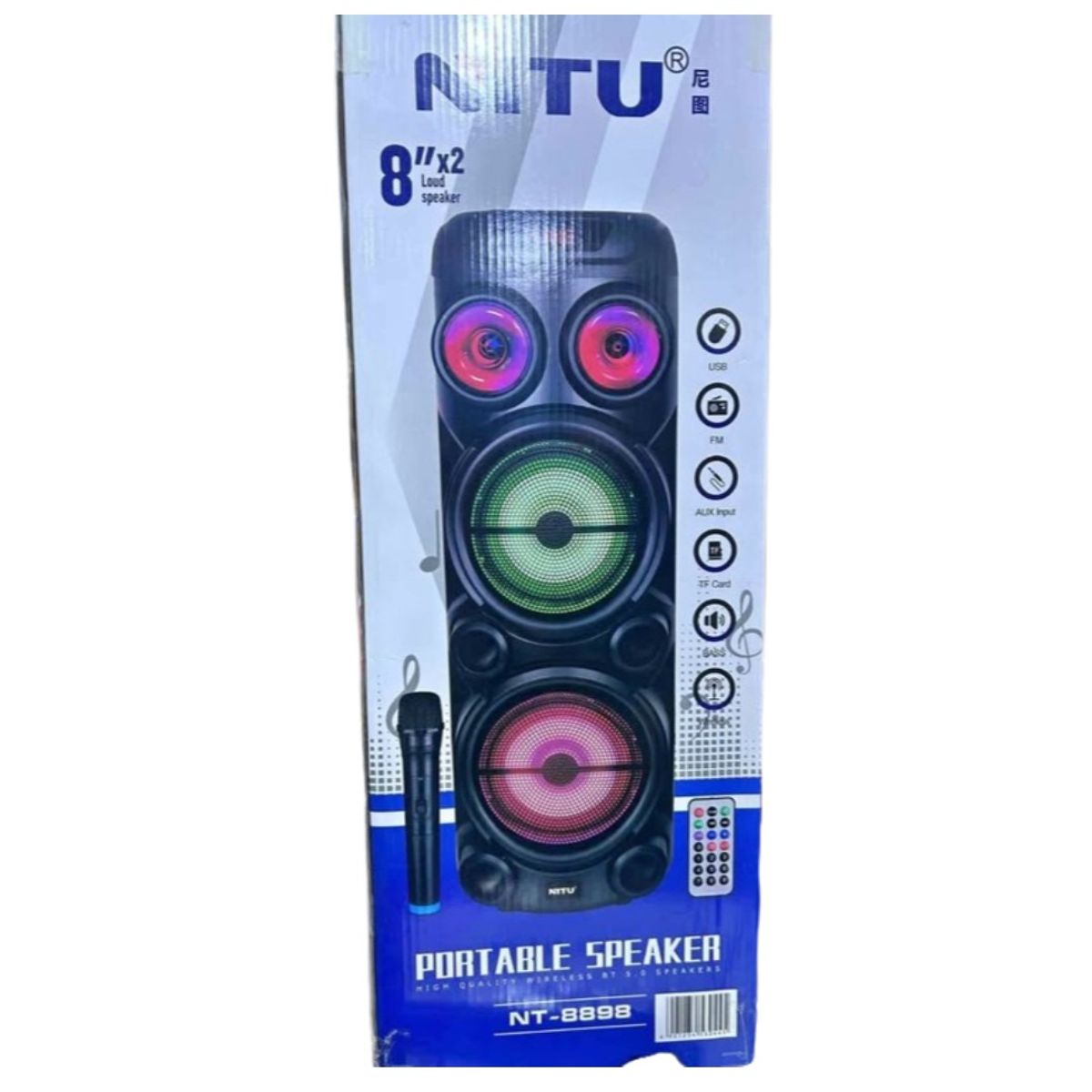 GENERICO - PARLANTE GRANDE BASS CON MICROFONO