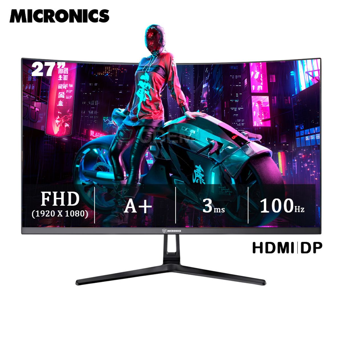 MICRONICS - MONITOR GAMER BRICKELL+ MIC DG27FC-100 27 FHD 1920x1080 CURVO 100Hz