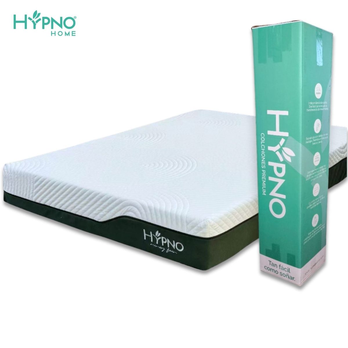 HYPNO HOME - Colchón de Memory Foam Hypno King Con Funda Bambú