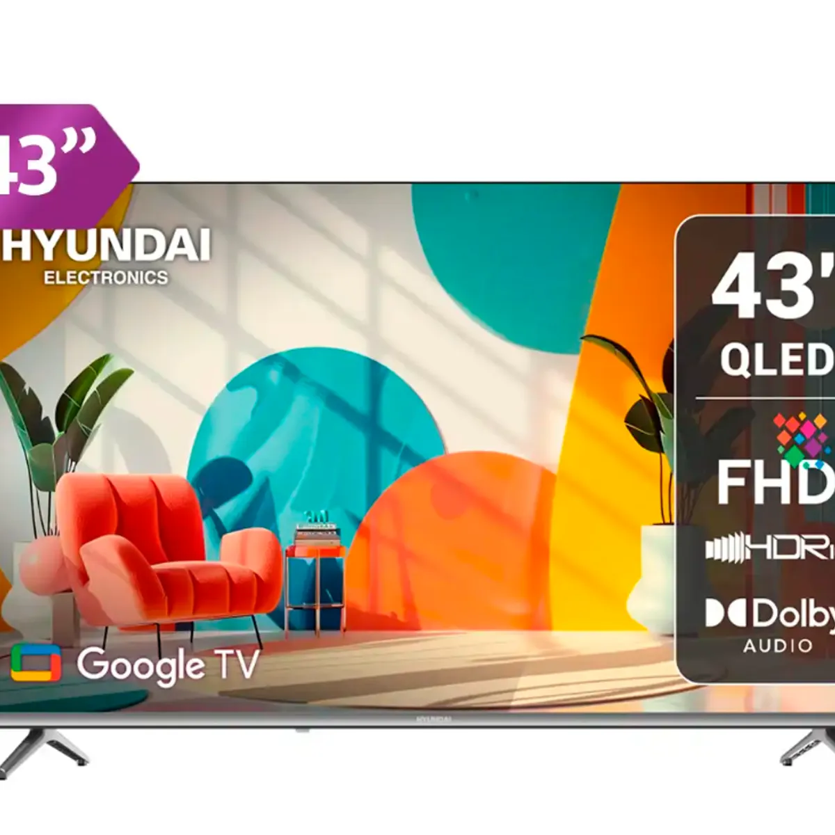 HYUNDAI - TELEVISOR SMART TV HYUNDAI QLED 43 HYLED4326QG