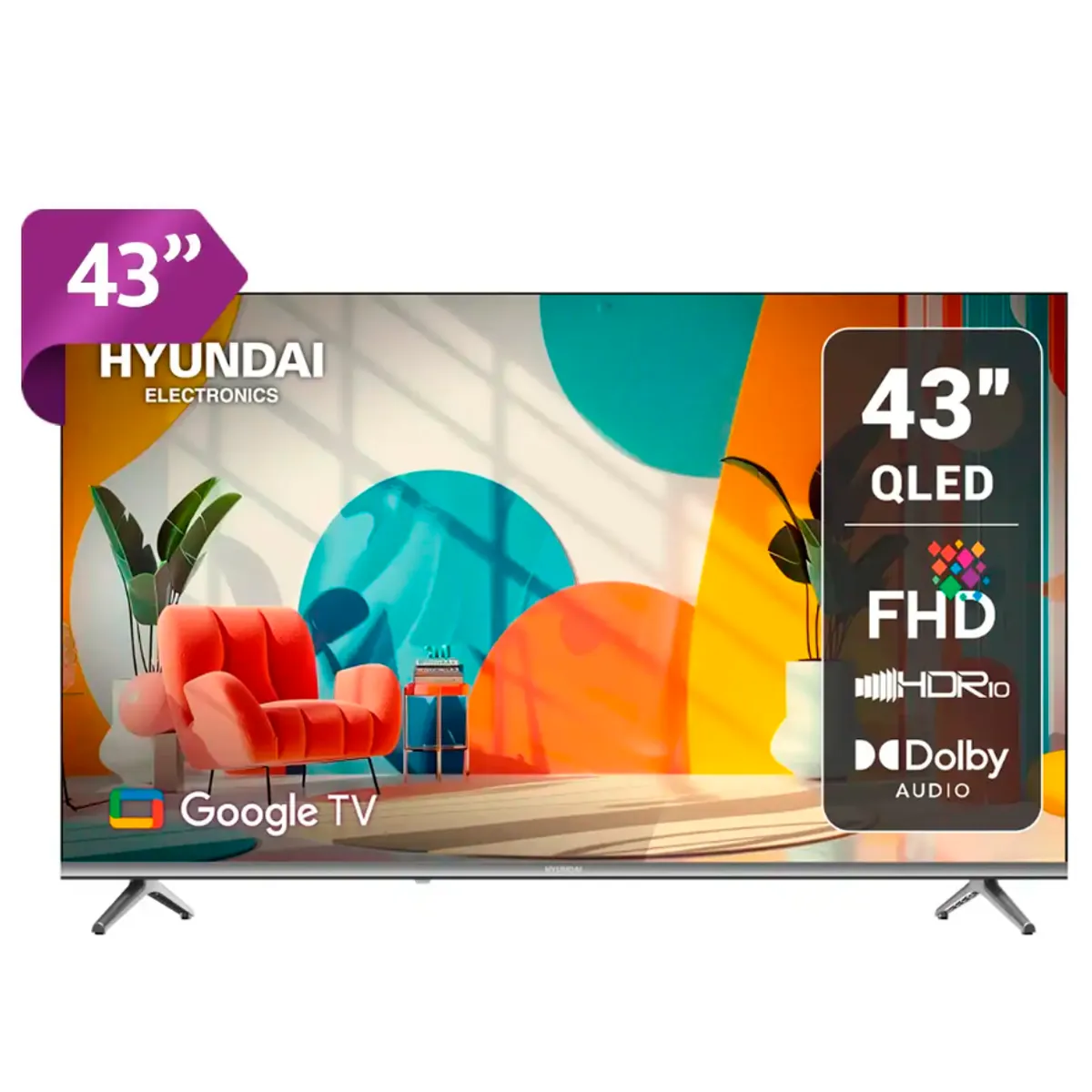 HYUNDAI - TELEVISOR SMART TV HYUNDAI QLED 43 HYLED4326QG