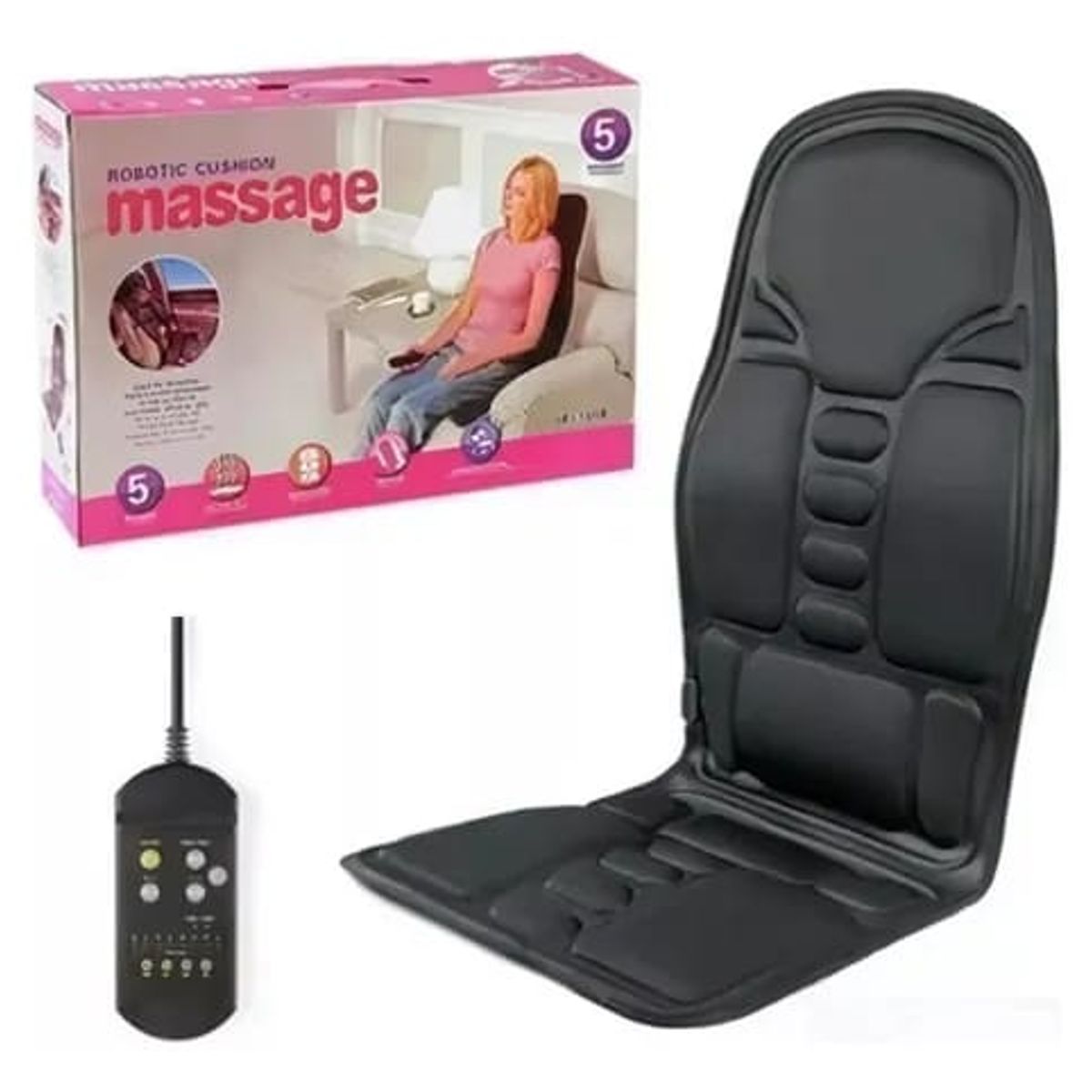 GENERICO - Silla Masaje Terapia Calor Plegable Asiento Carro Relajacion