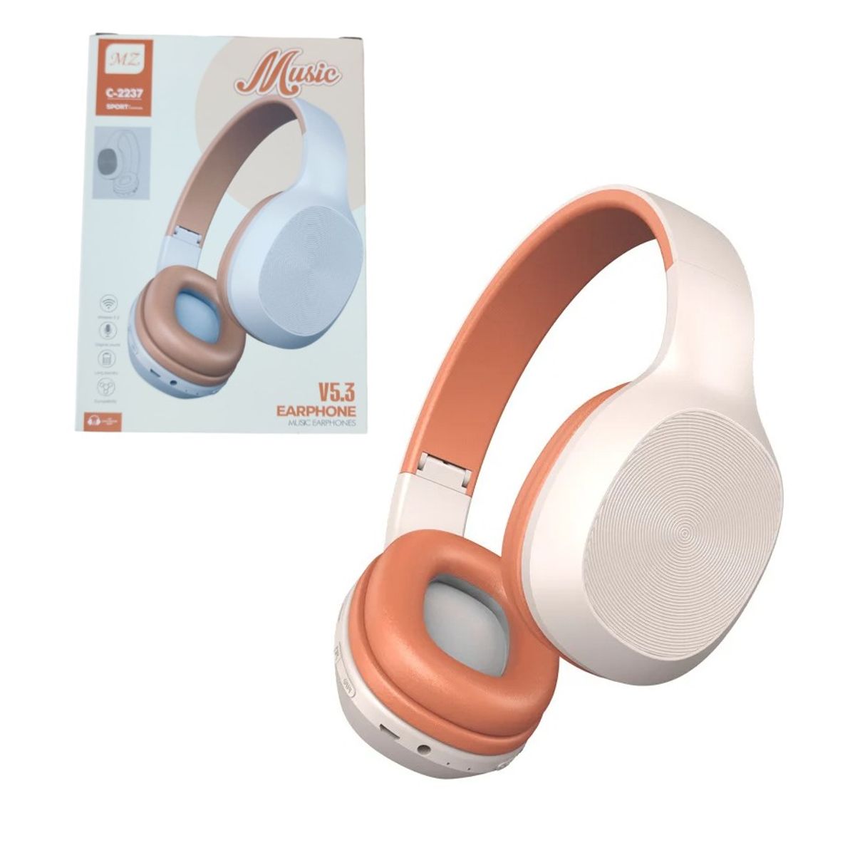 GENERICO - Audífonos inalámbricos Bluetooth 5.3 Gaming Sports - Naranja