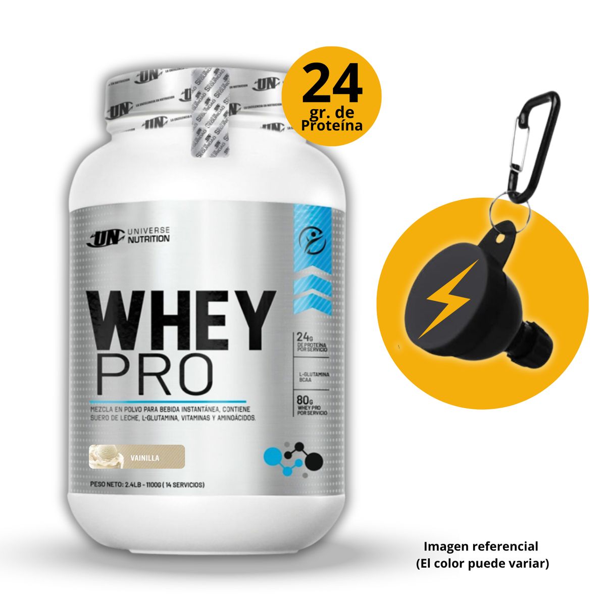 UNIVERSE NUTRITION - WHEYPRO DE 1kg VAINILLA CON PORTASUPLES - PROTEÍNA WHEY