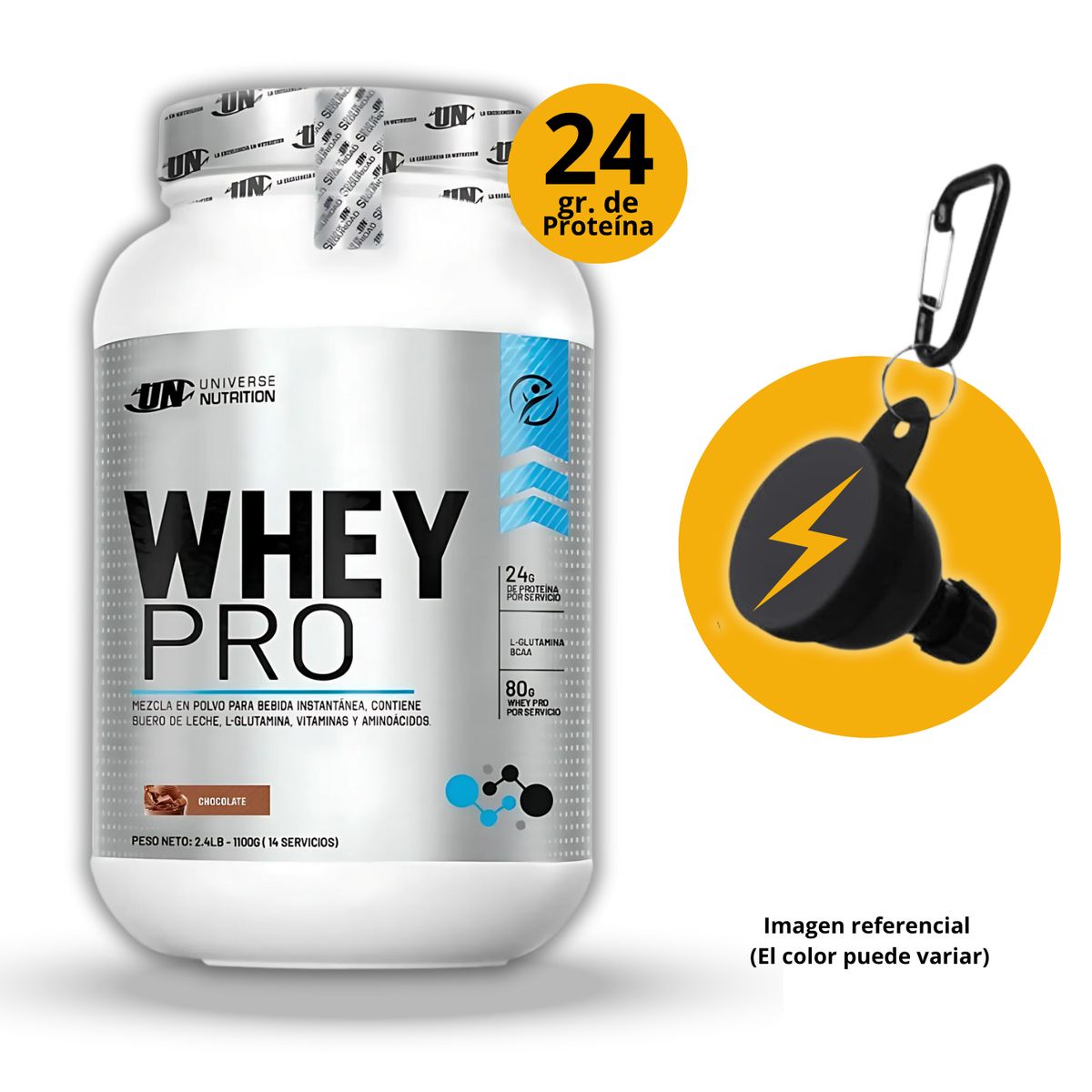 UNIVERSE NUTRITION - WHEYPRO DE 1kg CHOCOLATE CON PORTASUPLES - PROTEÍNA WHEY