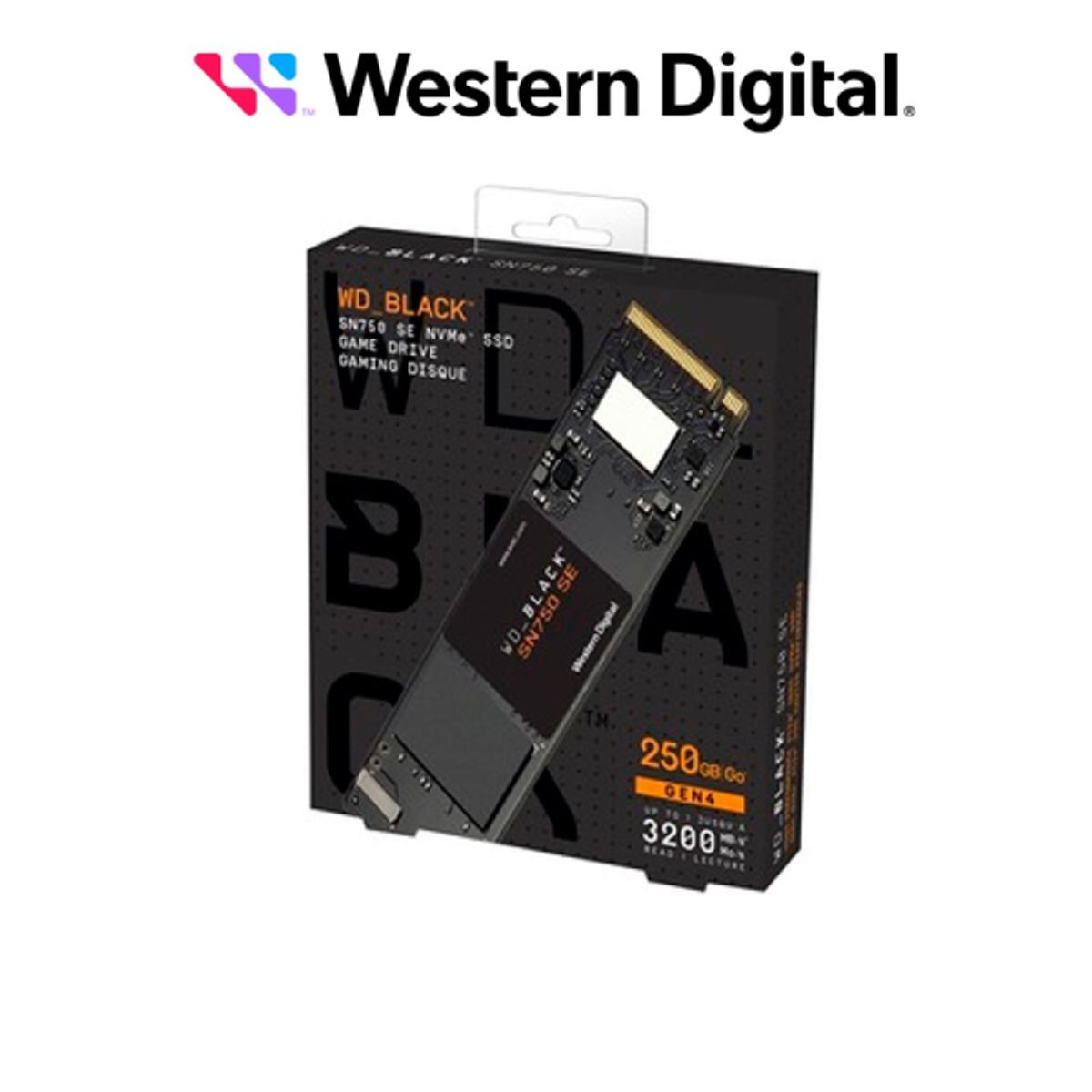 WESTER DIGITAL - DISCO SOLIDO 250GB M2 NVME BLACK SN750 SE WESTER DIGITAL GEN4