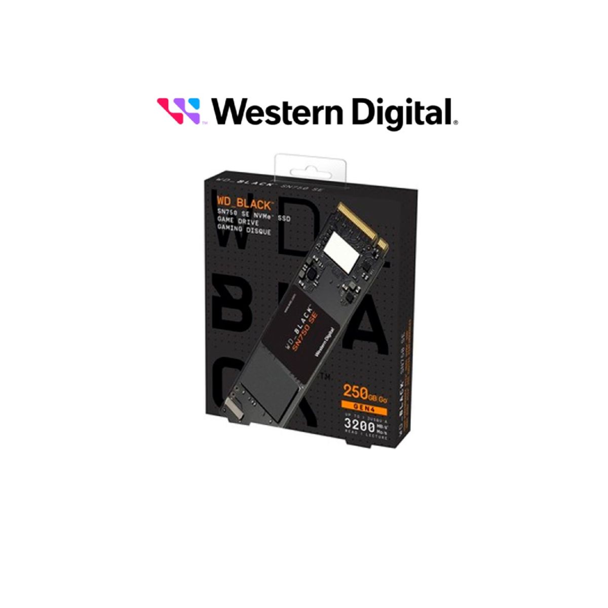 WESTER DIGITAL - DISCO SOLIDO 250GB M2 NVME BLACK SN750 SE WESTER DIGITAL GEN4