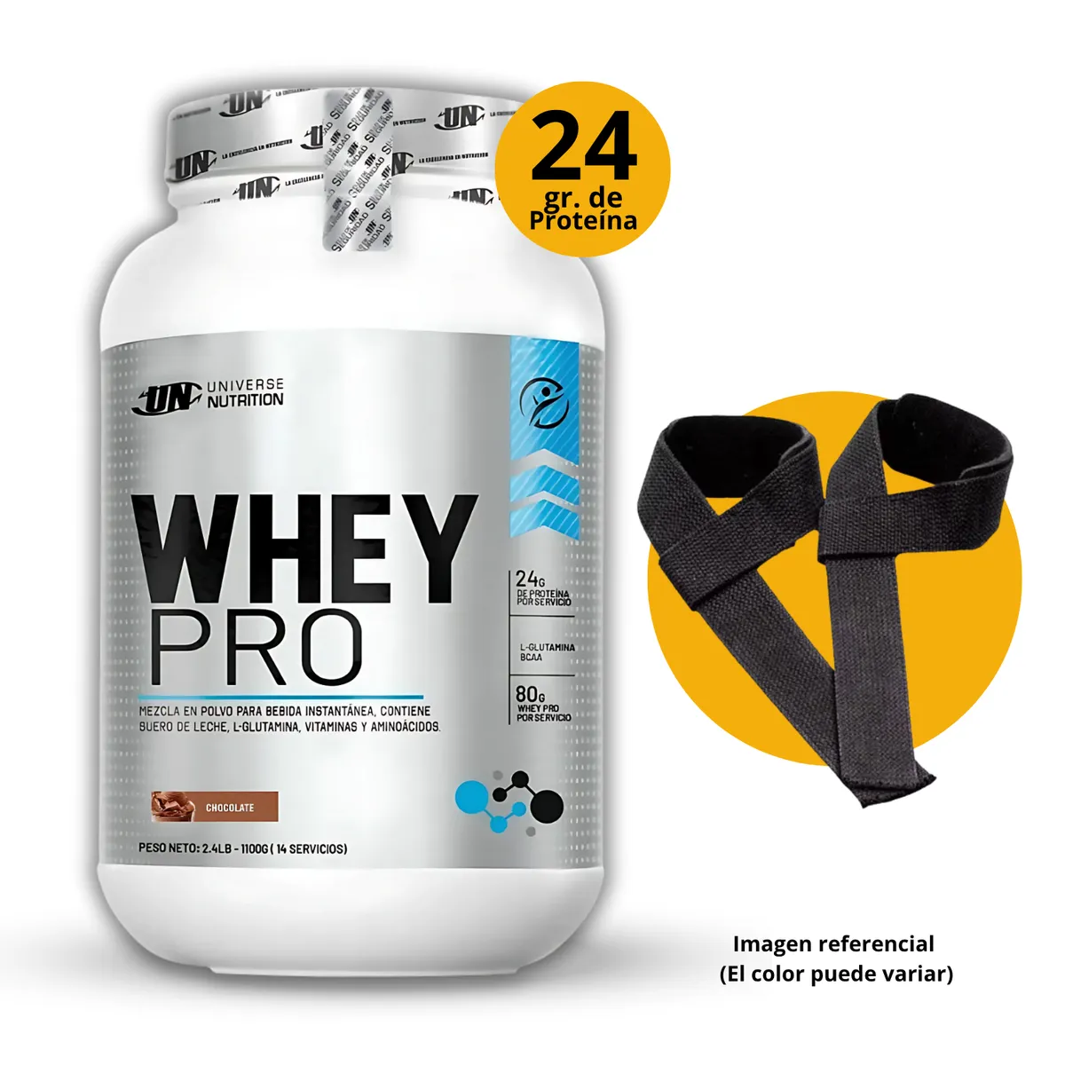 UNIVERSE NUTRITION - WHEYPRO DE 1kg CHOCOLATE CON STRAPS - PROTEÍNA WHEY