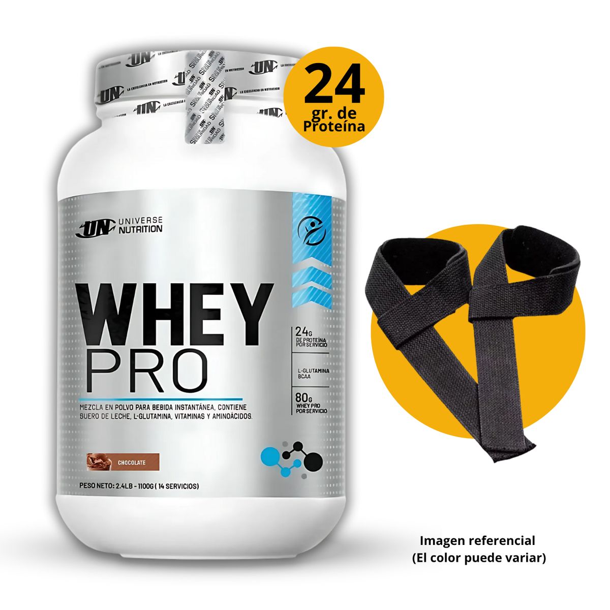 UNIVERSE NUTRITION - WHEYPRO DE 1kg CHOCOLATE CON STRAPS - PROTEÍNA WHEY