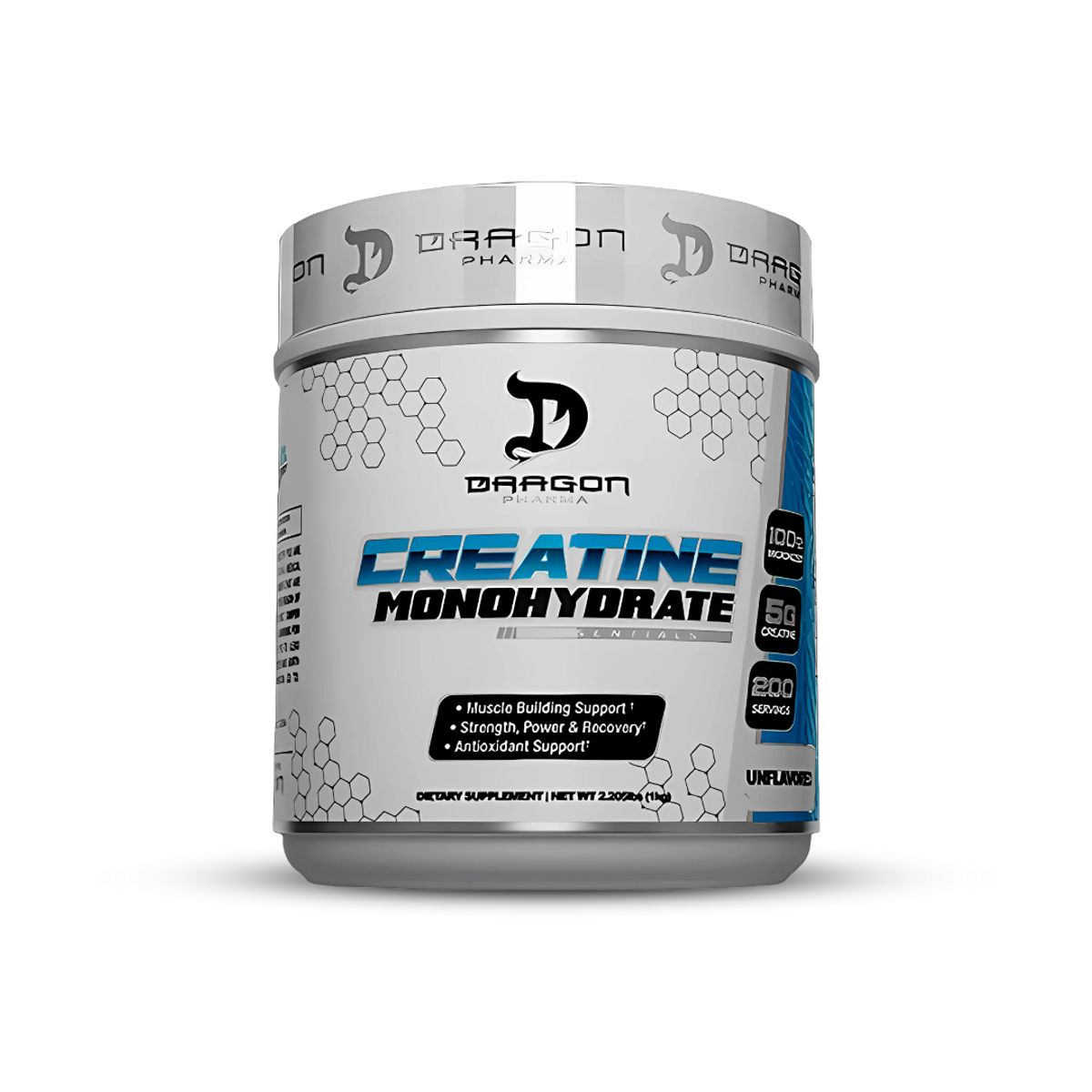 DRAG PHARMA - Creatina Dragon Pharma 1 kg + embudo dragon pharma + gorra dragon pharma + straps dragon