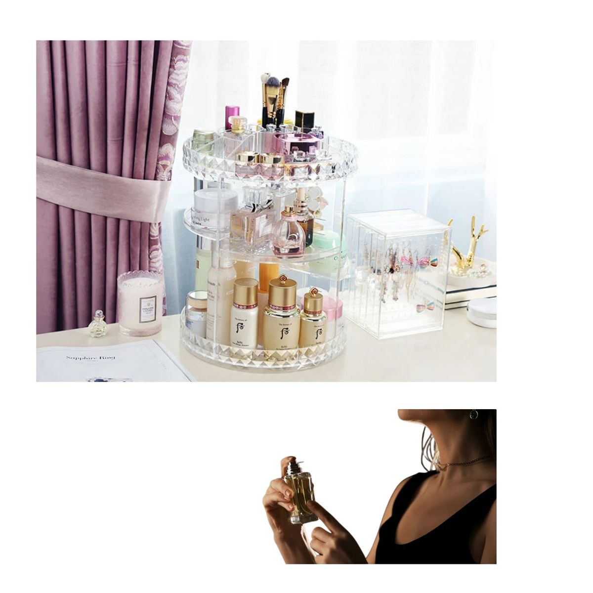 GENERICO - Organizador De Cosméticos y Maquillaje Giratorio