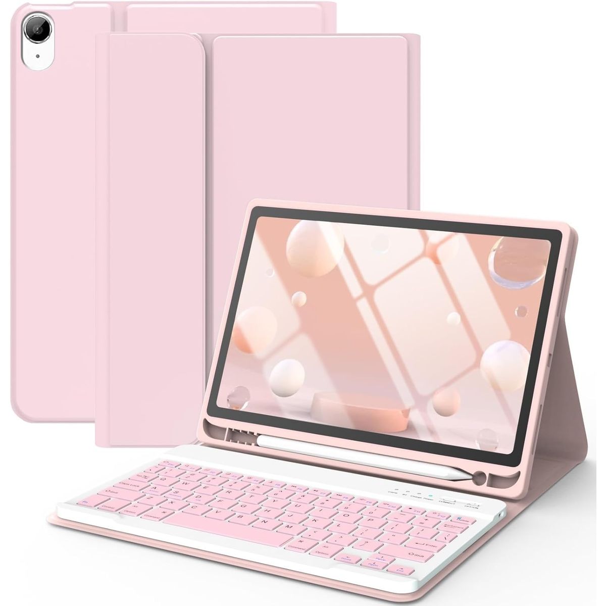 GENERICO - Funda con teclado touchpad para ipad air 11" 2024  Rosado