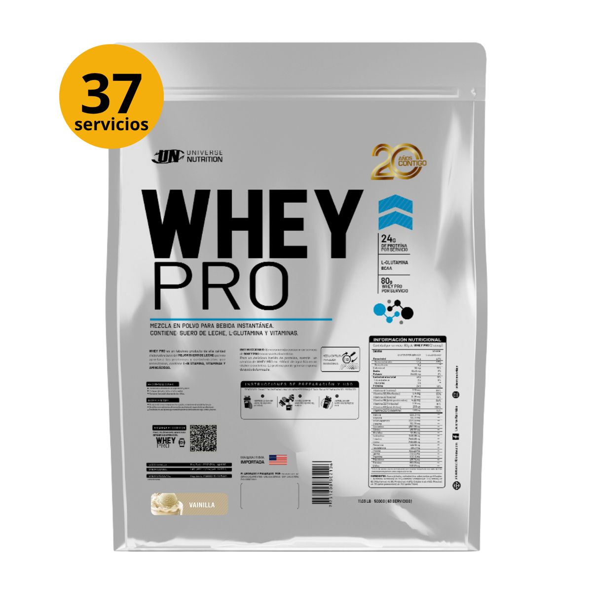 UNIVERSE NUTRITION - WHEY PRO DE 3kg VAINILLA - PROTEÍNA WHEY