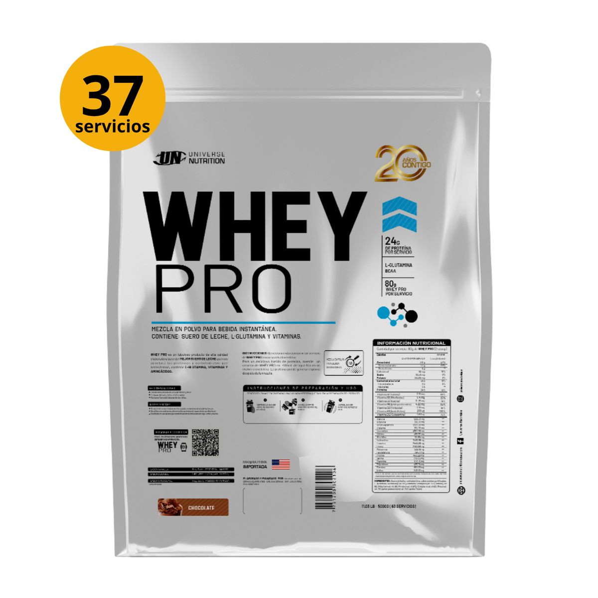 UNIVERSE NUTRITION - WHEY PRO DE 3kg CHOCOLATE - PROTEÍNA WHEY