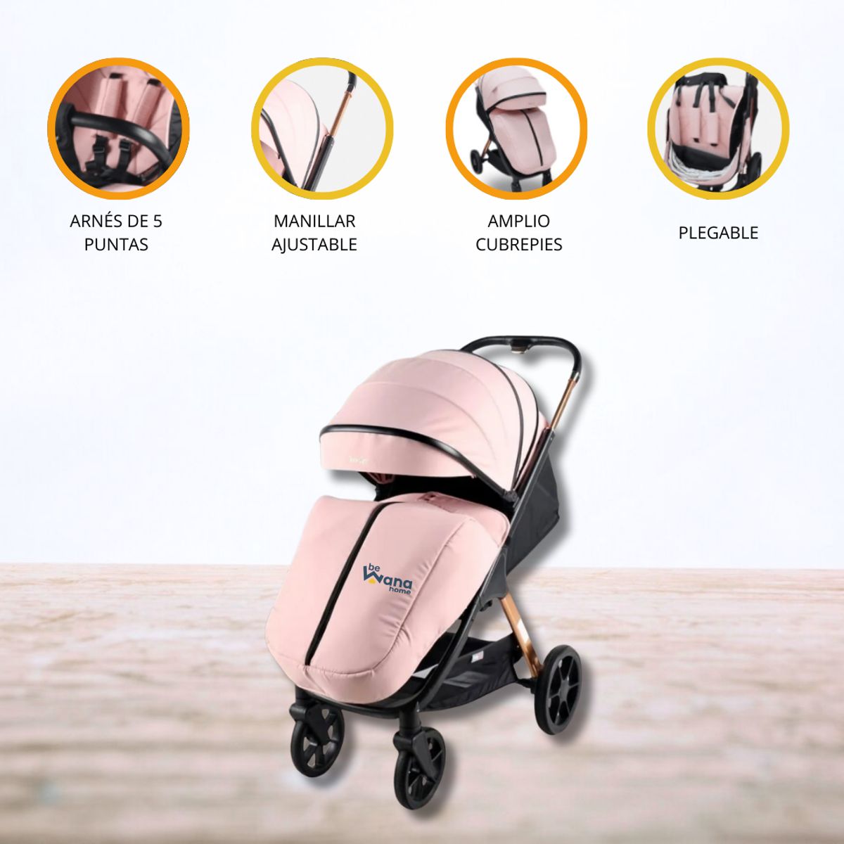 BABY GO - Coche Cuna Jogger «BRAVO» Pink