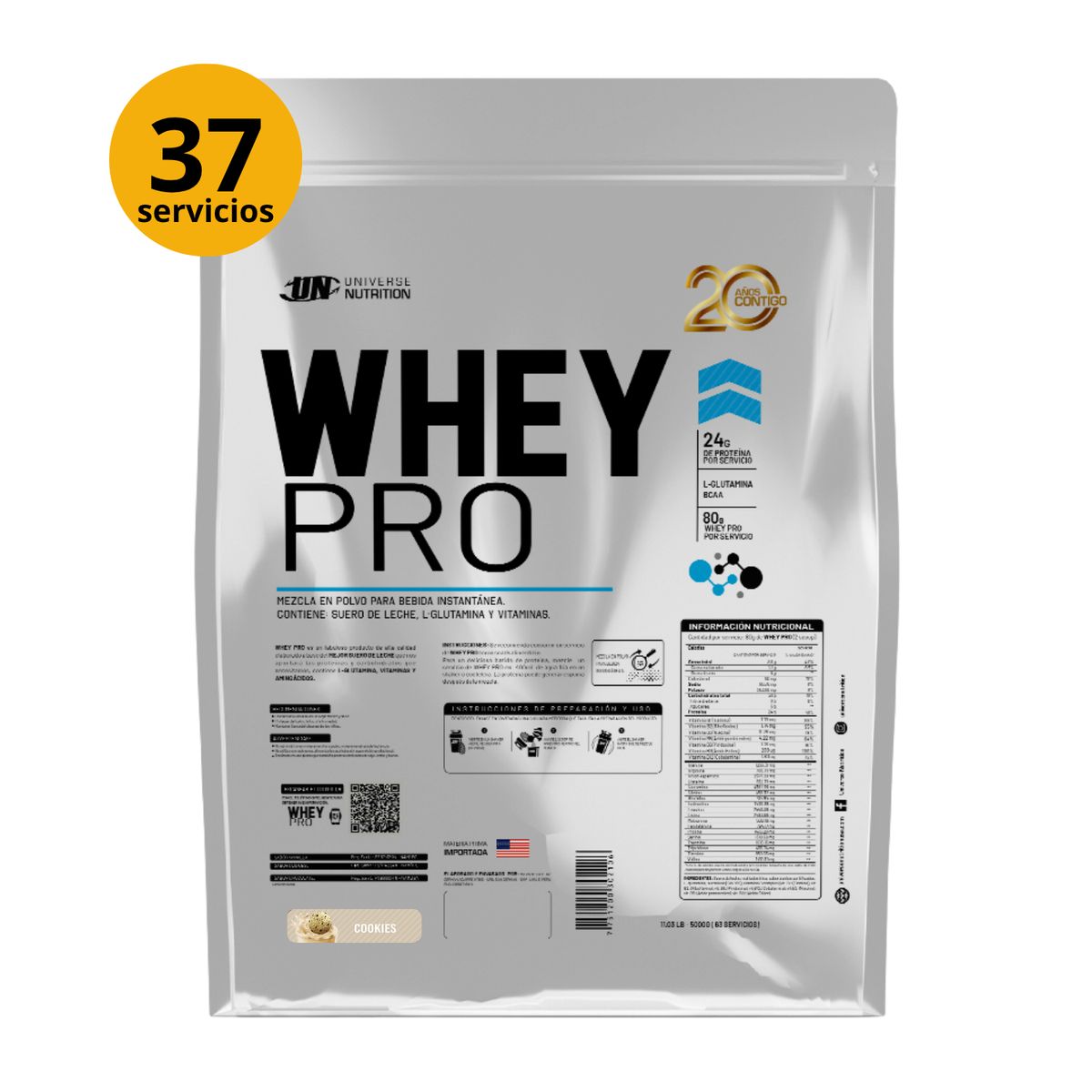 UNIVERSE NUTRITION - WHEY PRO DE 3kg GALLETA - PROTEÍNA WHEY