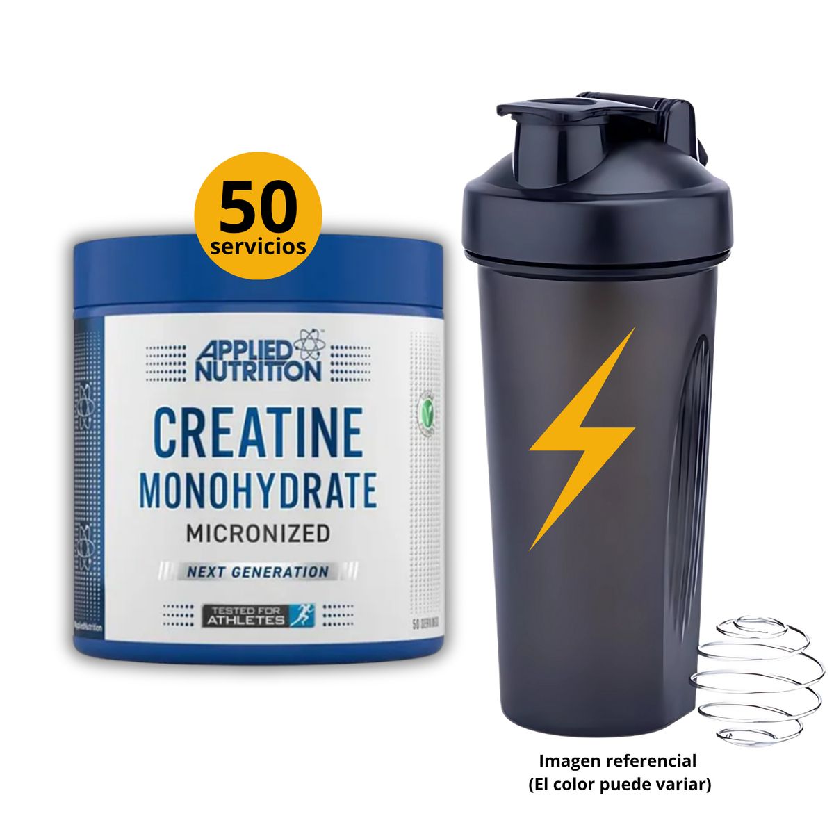 APPLIED NUTRITION - CREATINA APPLIED NUTRITION DE 250gr CON SHAKER - CREATINA MONOHIDRATADA Y MICRONIZADA