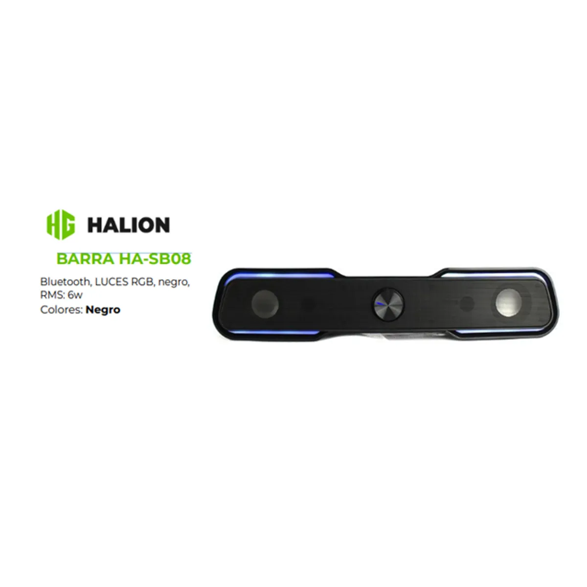 HALION - Parlante BARRA HA-SB08 Bluetooth RGB  HALION