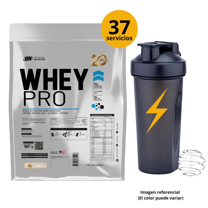 UNIVERSE NUTRITION - WHEYPRO DE 3kg GALLETA CON SHAKER - PROTEÍNA WHEY