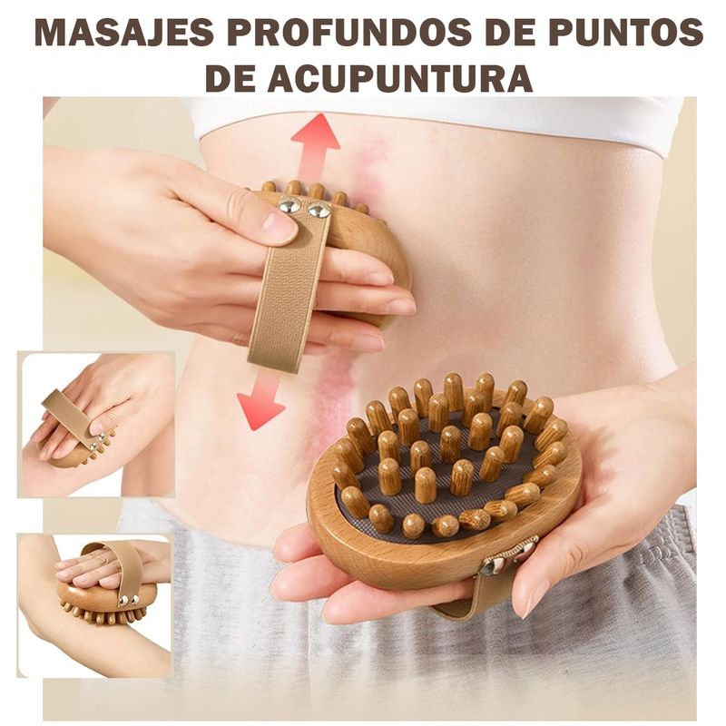 Masajes Reductores Masajeador De Madera Para Celulitis Rodillo