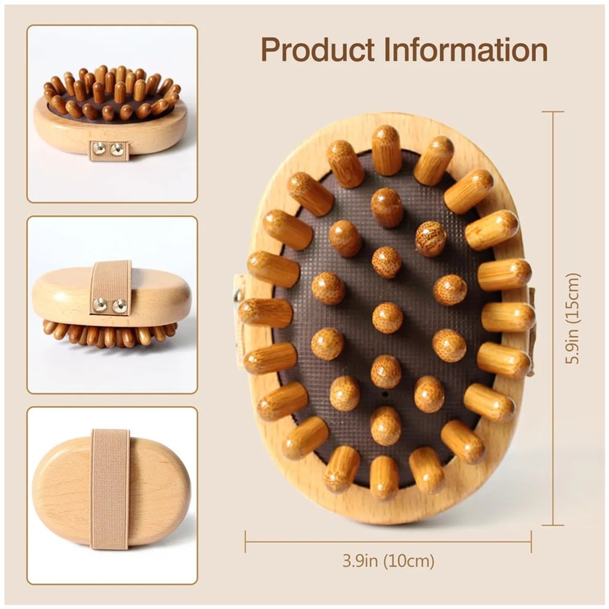 GENERICO - Cepillo de Maderoterapia Reductor Anticelulitis Masaje Corporal