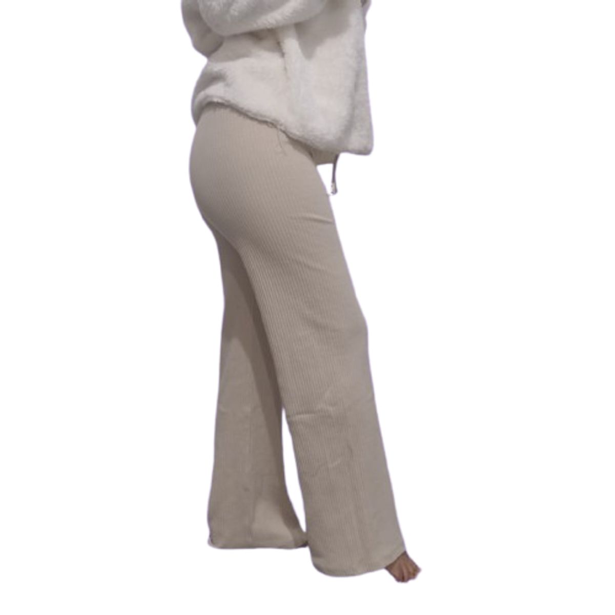 GENERICO - PANTALON PALAZZO RIB PARA DAMA