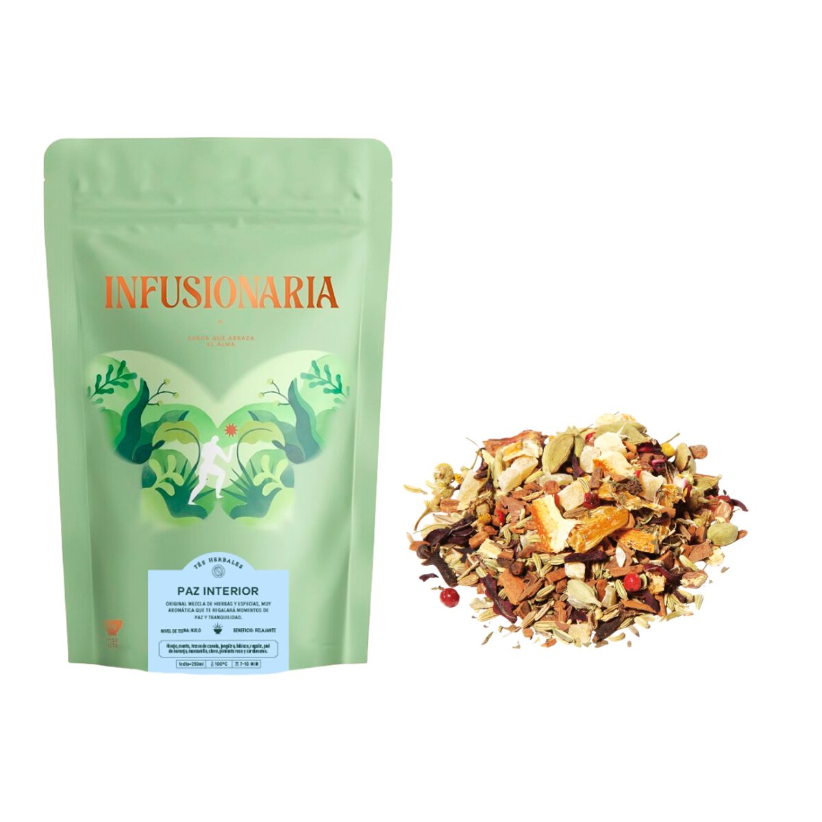 INFUSIONARIA - Pack Infusión Herbal Relajante + Infusor de Corazón