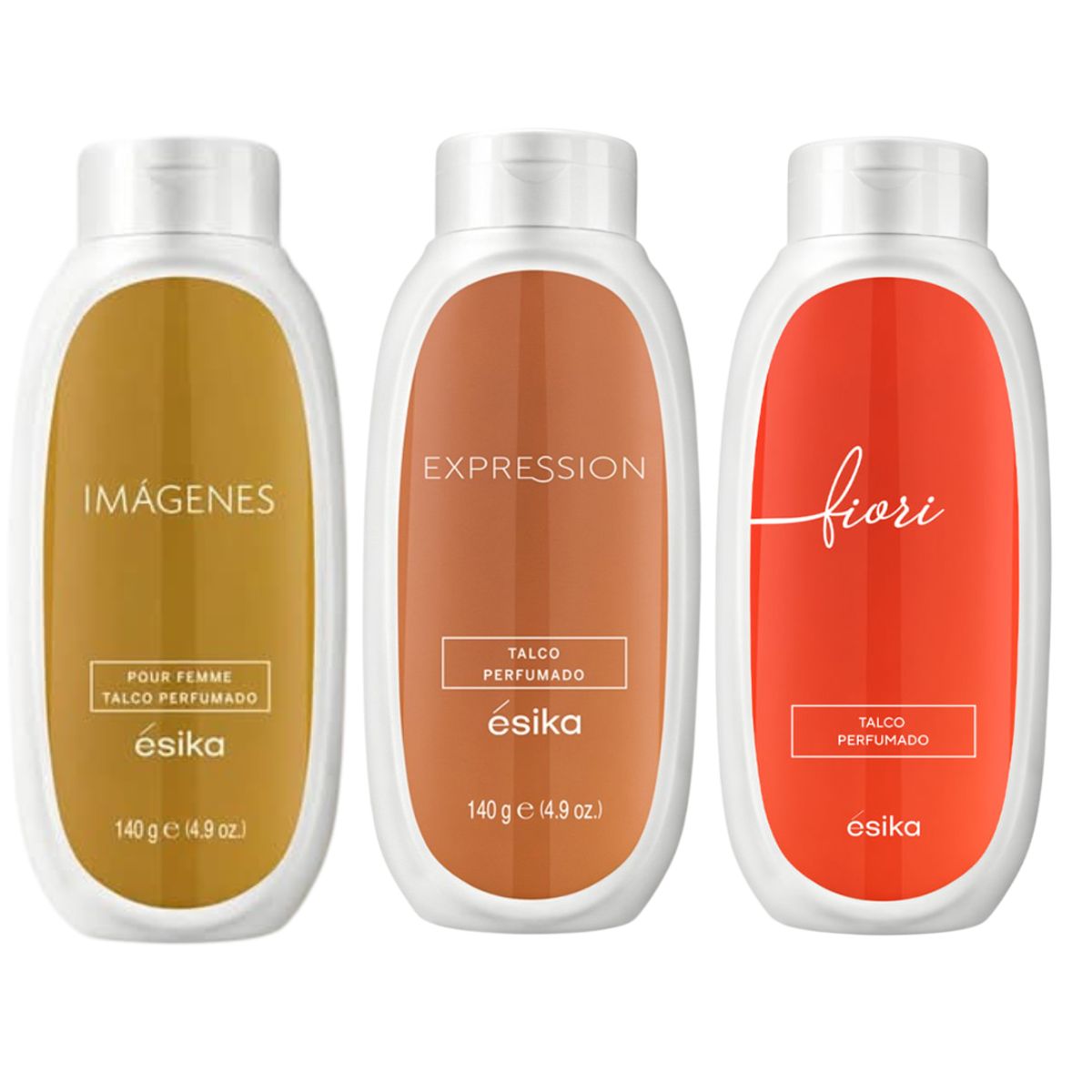 ESIKA - Pack x 3 TALCO corporal perfumado IMÁGENES EXPRESSION FIORI ésika