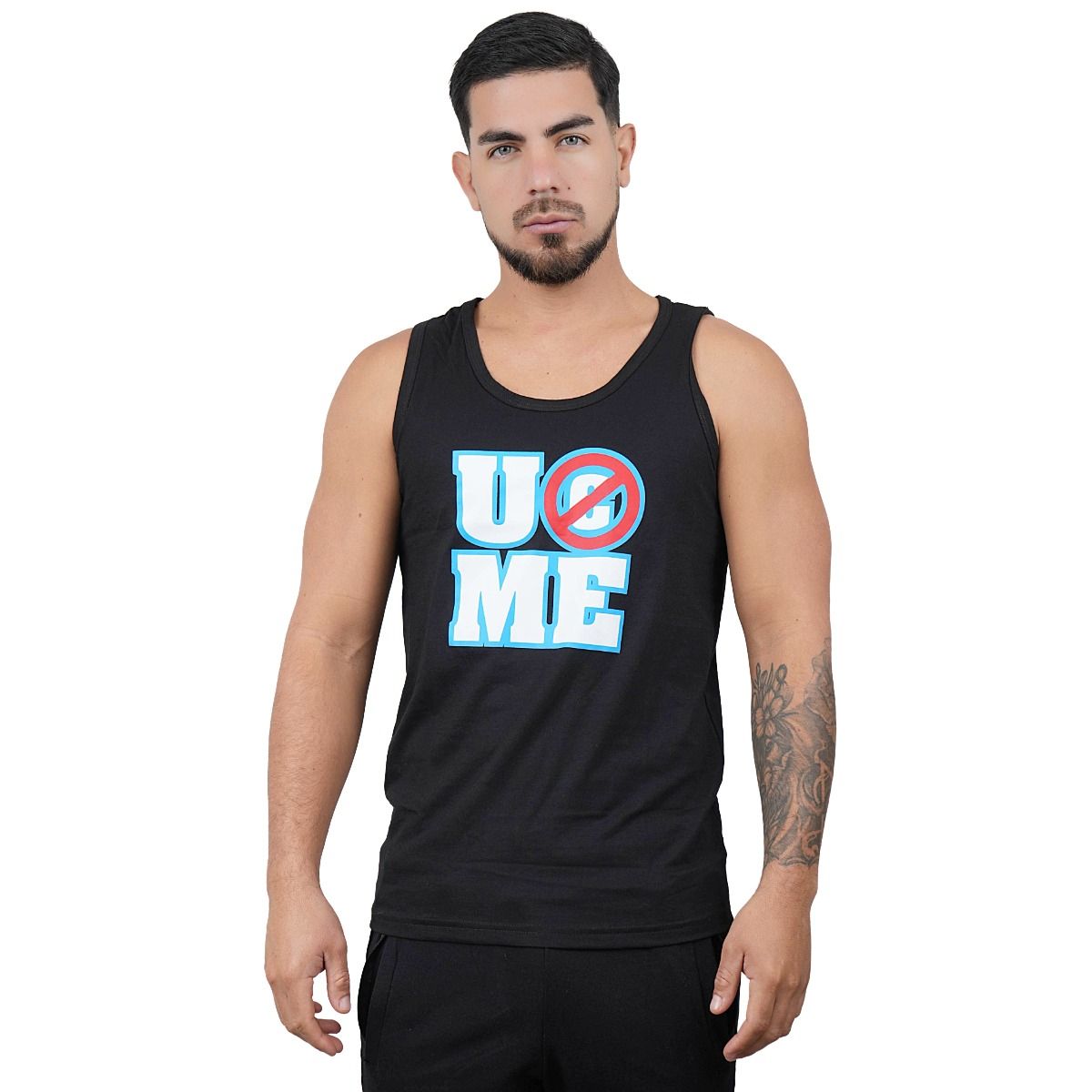 M MUSCLE MUSEUM - Bividi Deportivo Color Negro You Cant See Me para Hombre