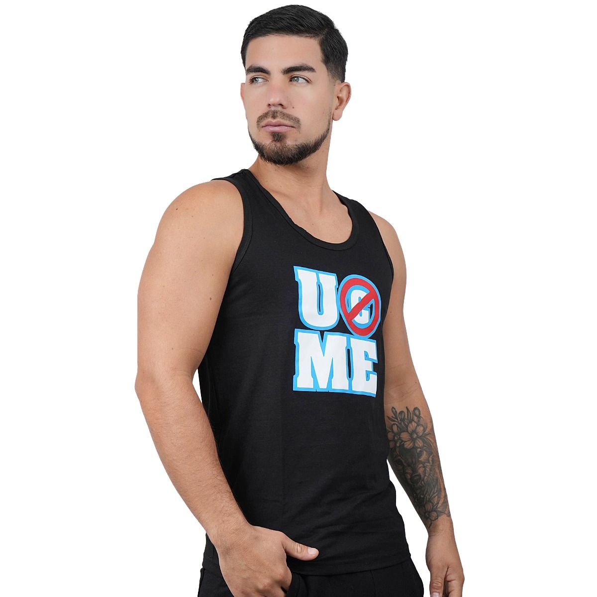 M MUSCLE MUSEUM - Bividi Deportivo Color Negro You Cant See Me para Hombre