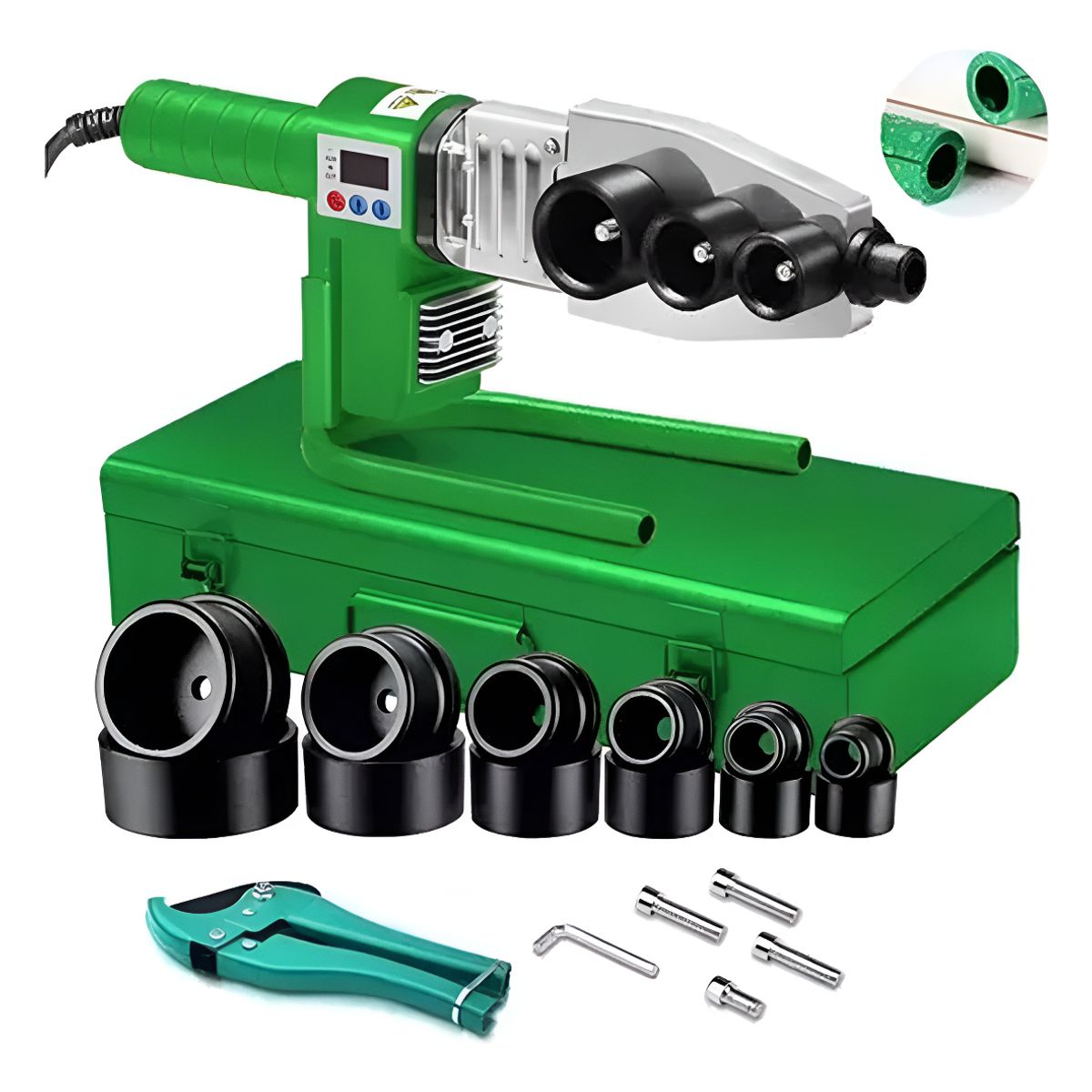 QUICK - Termofusor Kit 1000w Pantalla Digital De Con 6dados+tijeras