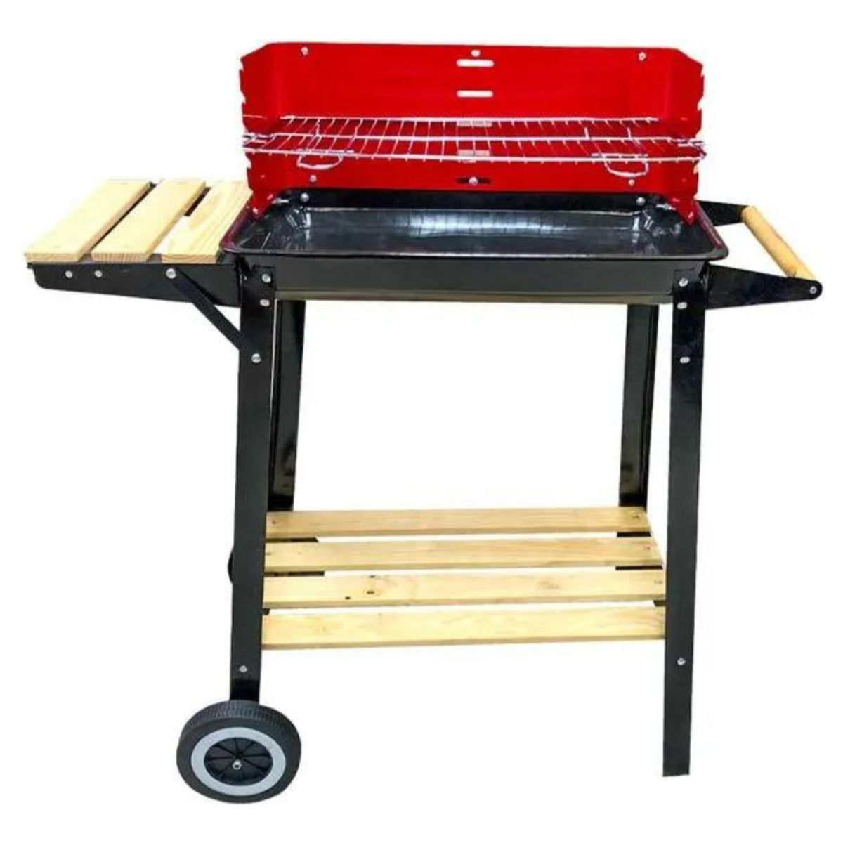 AFVENTURA - Parrilla De Asado Con Rueda Y Repisa 85x28x80cm