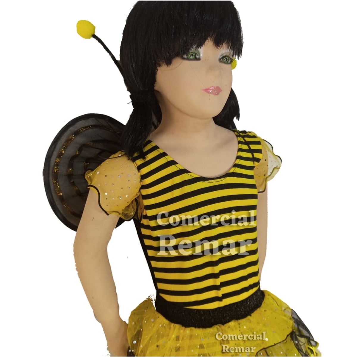 GENERICO - Disfraz Abejita Tutu Niña con Alas y Antenas Talla 6 Exacta