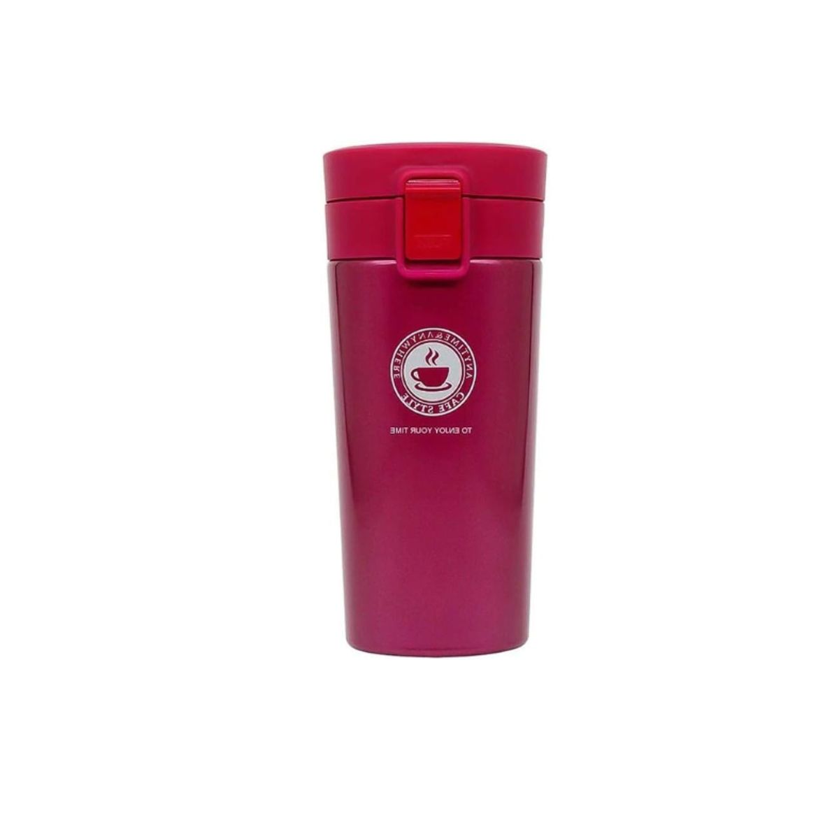 GENERICO - Taza de café viajera aislada de doble pared de acero inoxidable