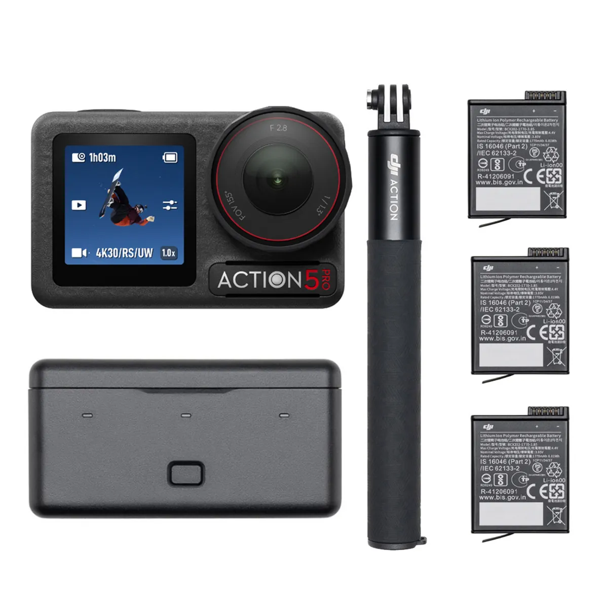 DJI - Cámara deportiva DJI Pack Aventura Osmo Action 5 Pro