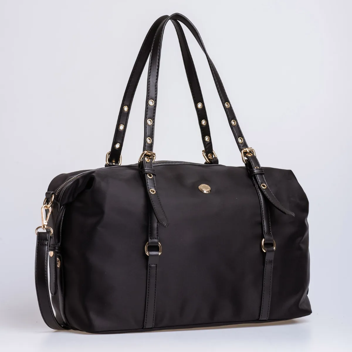 PRUNE - BOLSO HALIA EN NYLON Y EFECTO CUERO GRANEADO