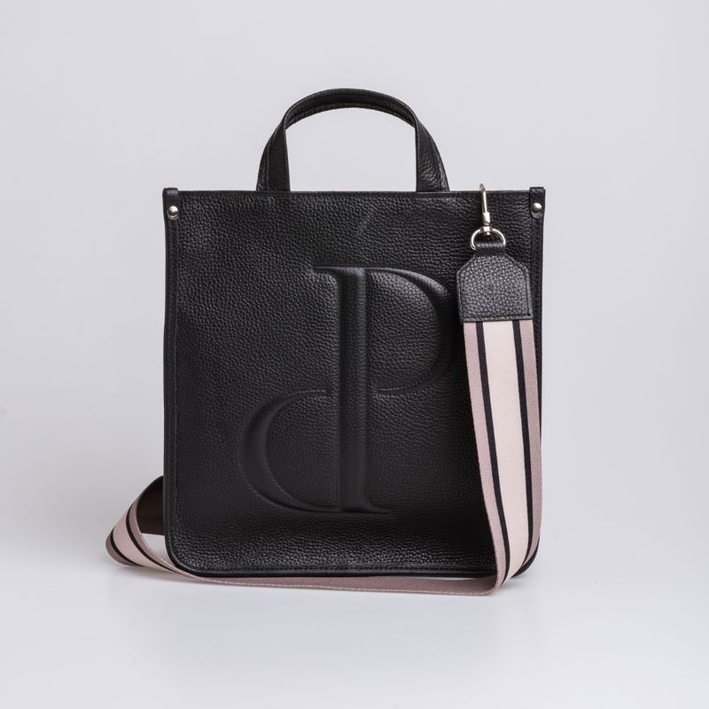 PRUNE - CARTERA DE MANO ODETE EN CUERO GRANEADO